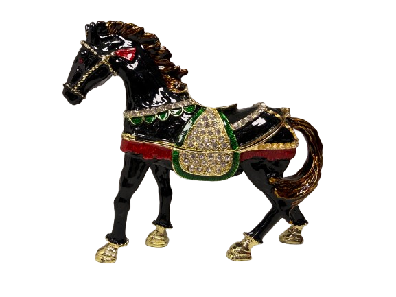 სვაროვსკის დეკორატიული ცხენი ზარდახშა